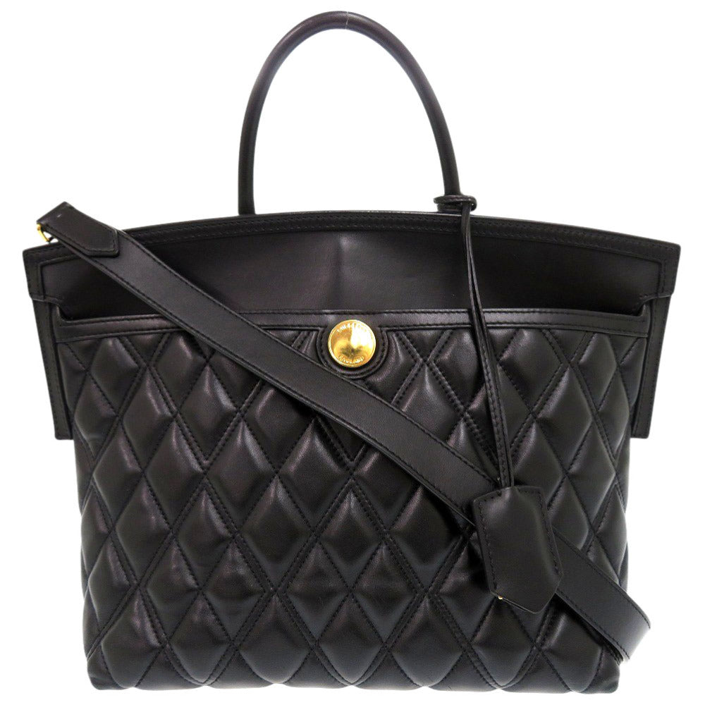 Burberry Handbag Leather Black 2Way Women