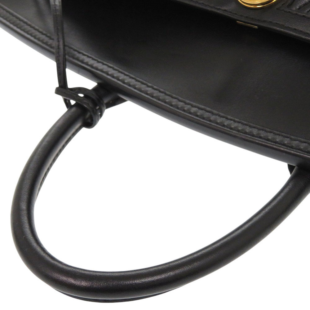 Burberry Handbag Leather Black 2Way Women