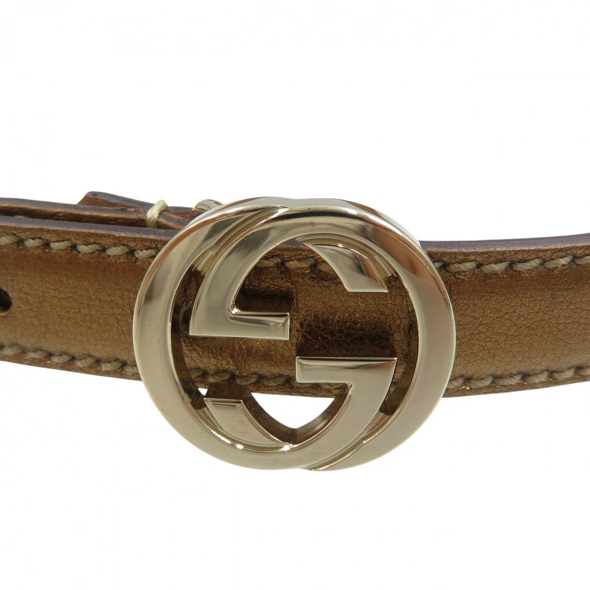Gucci Belt 15614 Leather Gold 8534