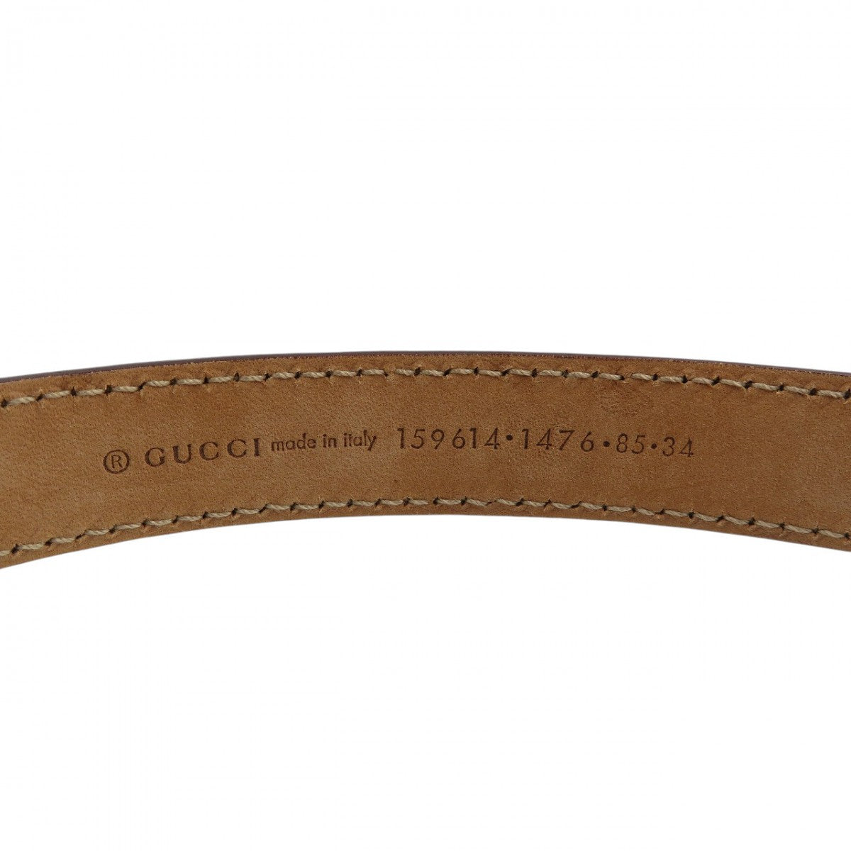 Gucci Belt 15614 Leather Gold 8534