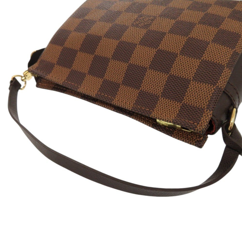 Louis Vuitton Handbag N51982 Damier Canvas Brown Damier Truth Makeup Women