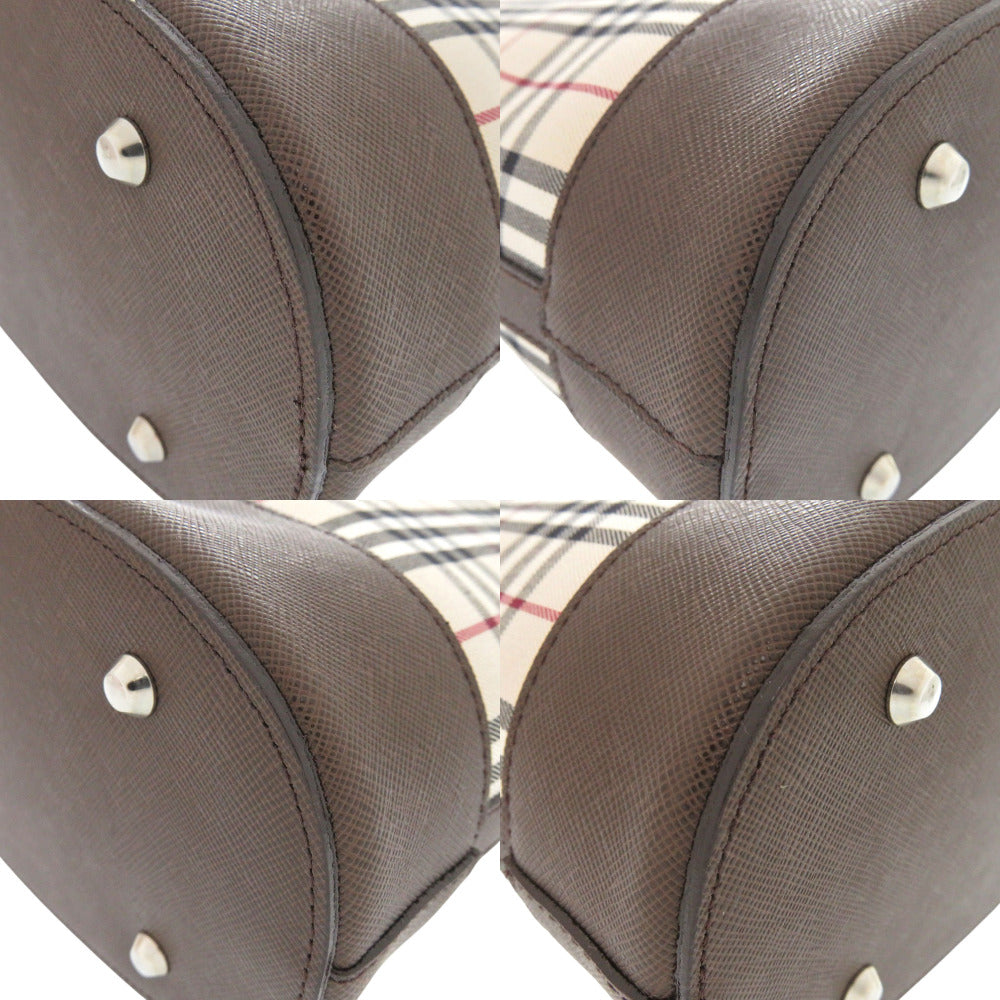 Burberry Tote Bag Cotton Beige Nova Check Women