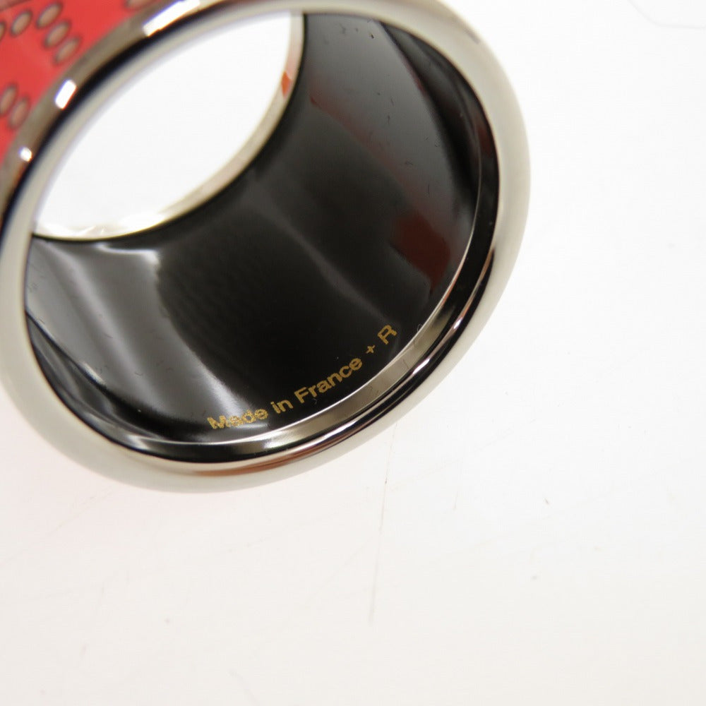 Hermes Scarf Ring Metal Multi Enamel Collier De Chien Women