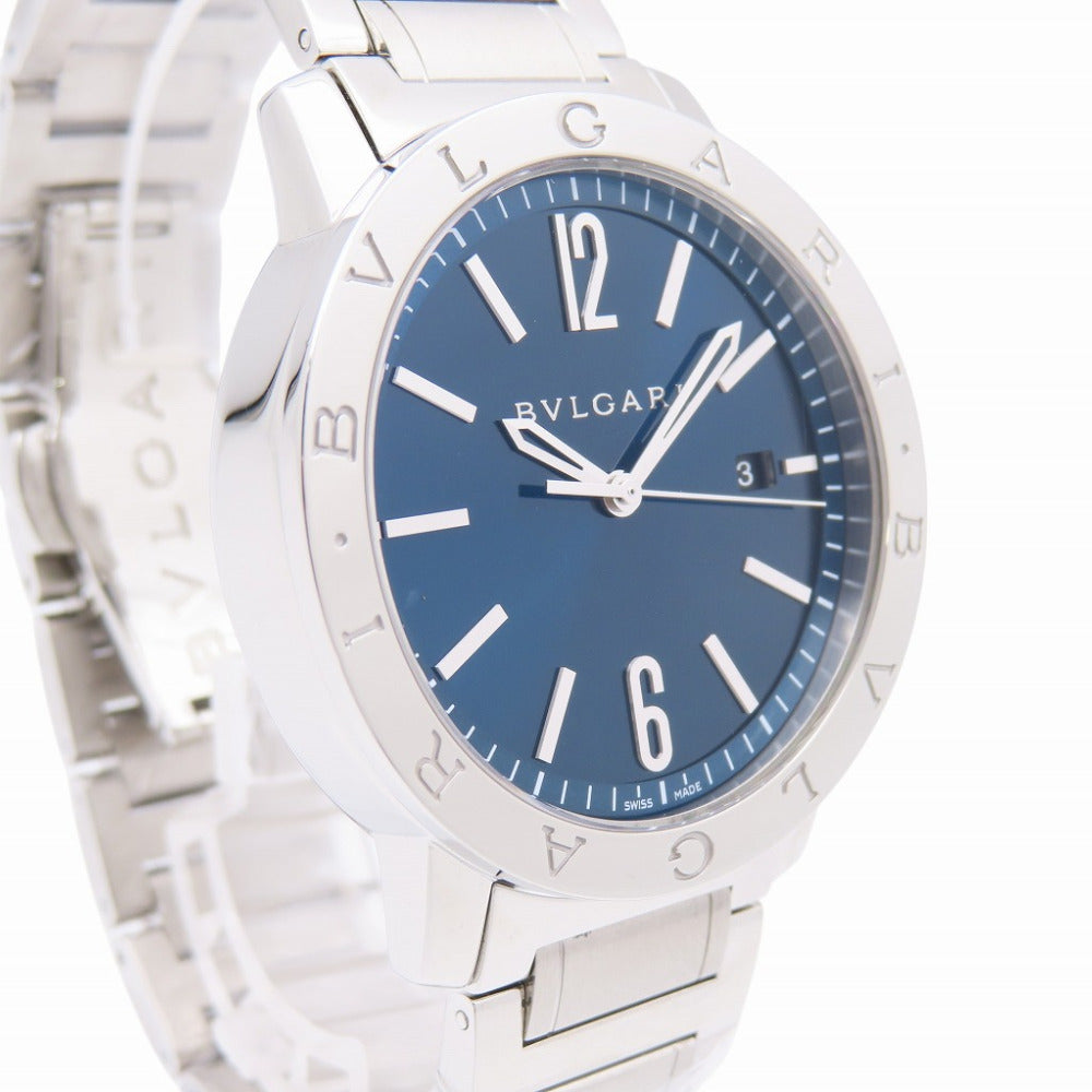 Bvlgari Watches Mechanical Automatic Bb41S Stainless Steel Blue Mechanical Automatic Bulgari