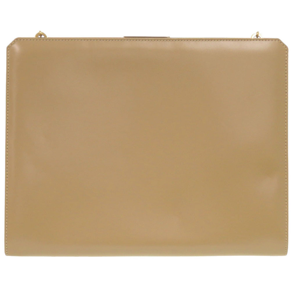 Salvatore Ferragamo Shoulder Bag Bp-21 8753 Calfskin Beige Chainshoulder Gancini Women