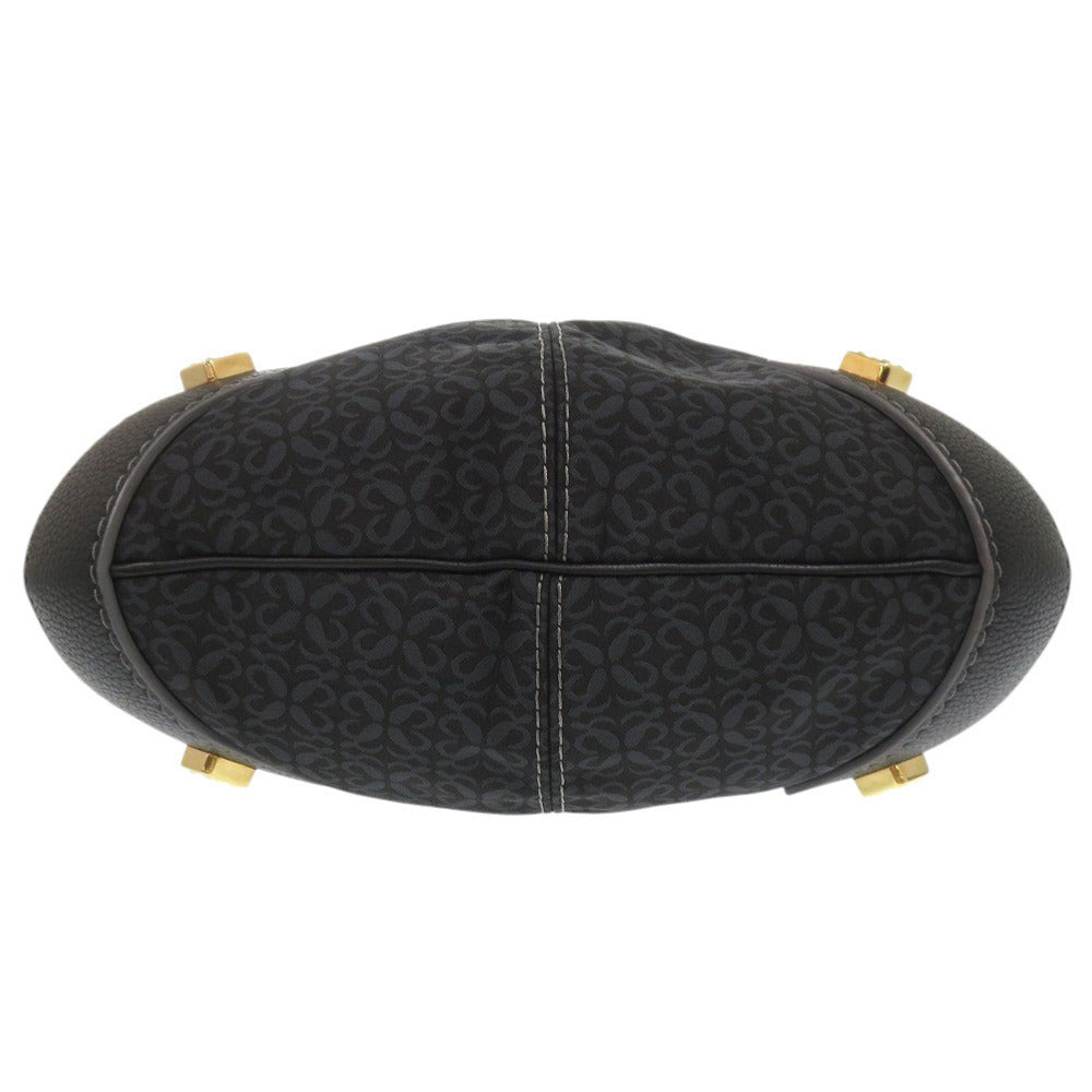 Loewe Shoulder Bag Canvas, Leather Navy One Shoulder Bag Women