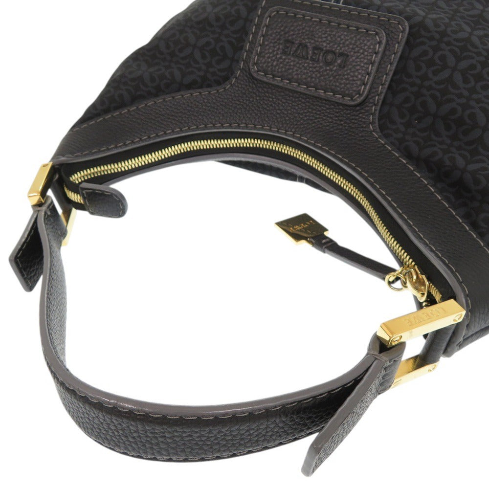 Loewe Shoulder Bag Canvas, Leather Navy One Shoulder Bag Women