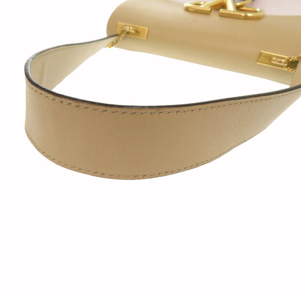 Valentino Garavani Shoulder Bag Leather Beige V Sling Women