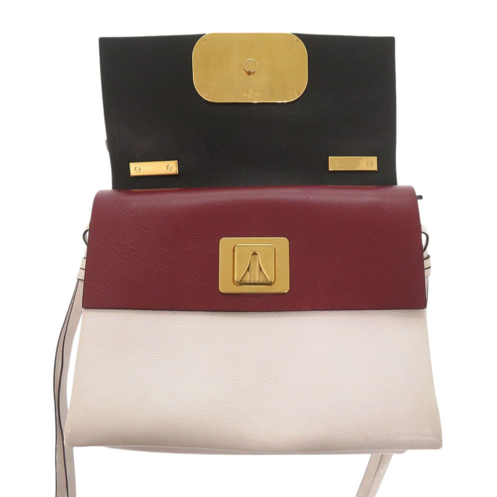 Valentino Garavani Shoulder Bag Leather Beige V Sling Women