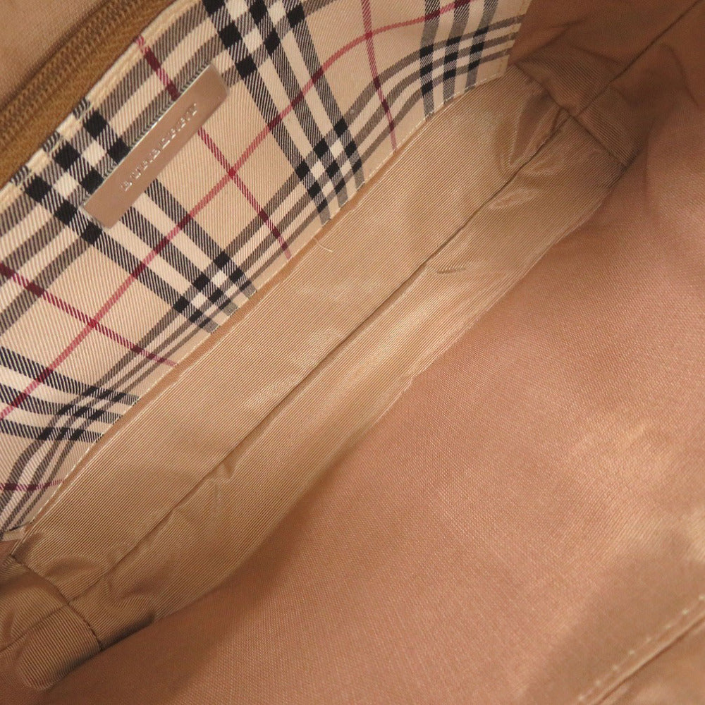 Burberry Shoulder Bag Leather Beige Women