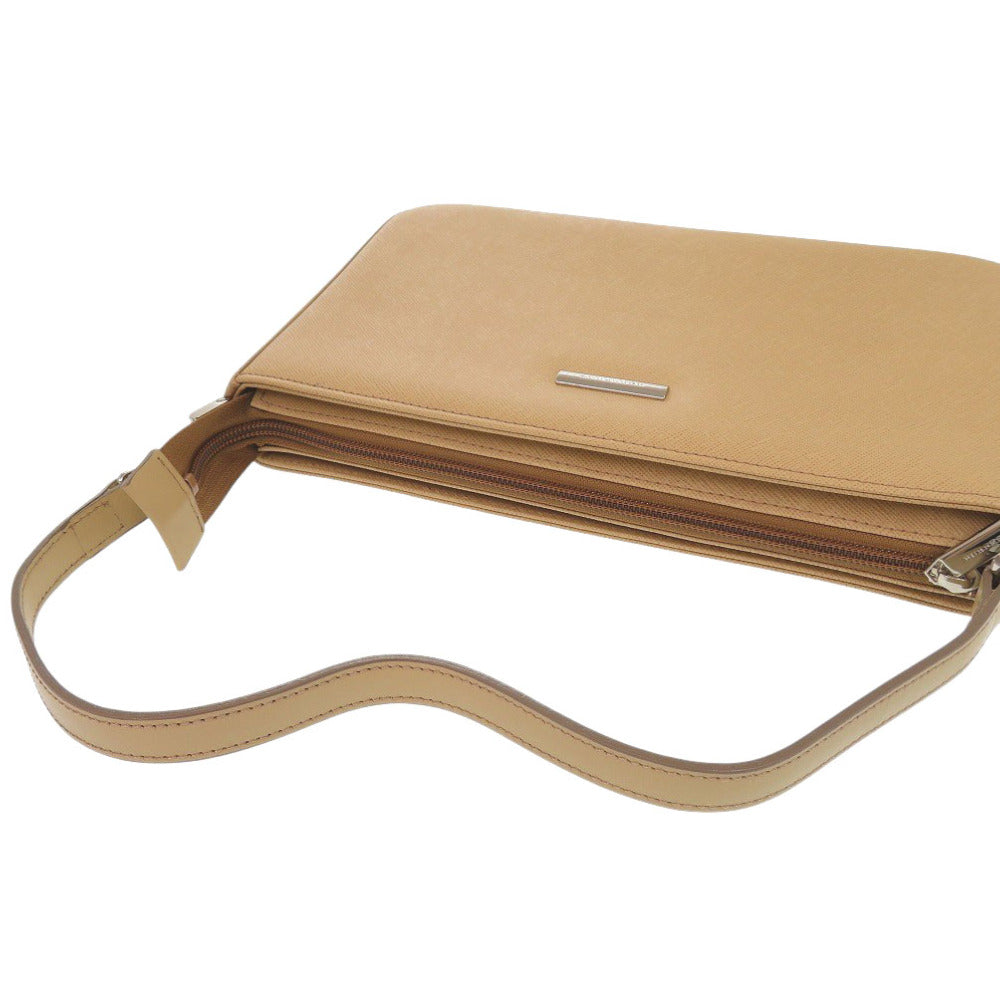 Burberry Shoulder Bag Leather Beige Women