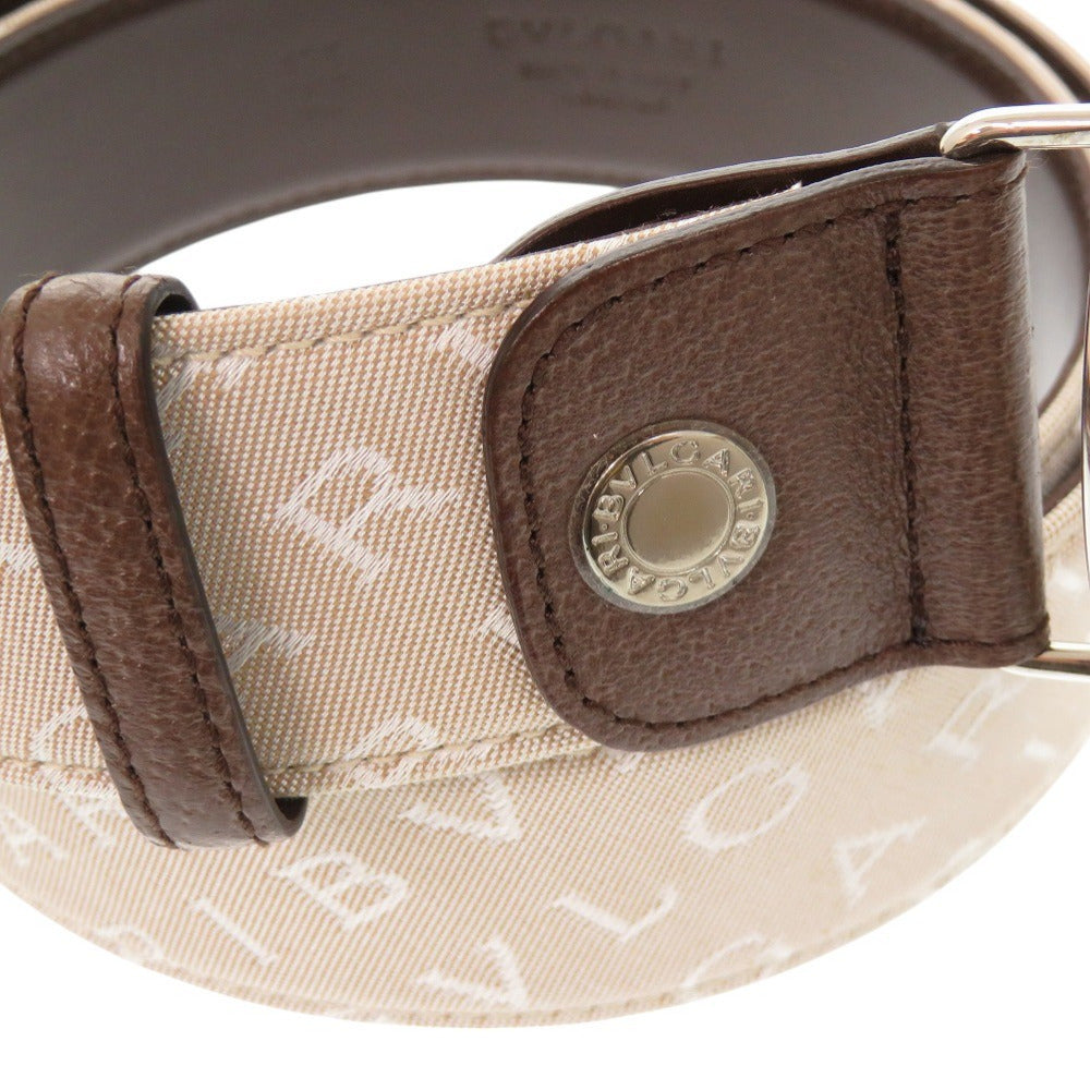 Bvlgari Belt Canvas, Leather Beige Logomania Bvlgari Bvlgari 105/42