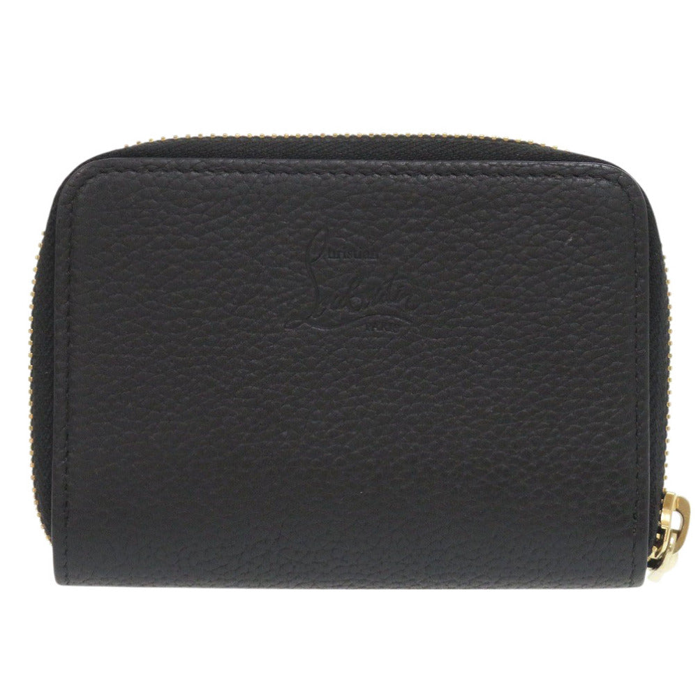 Christian Louboutin Coin Case Leather Black Studs Women
