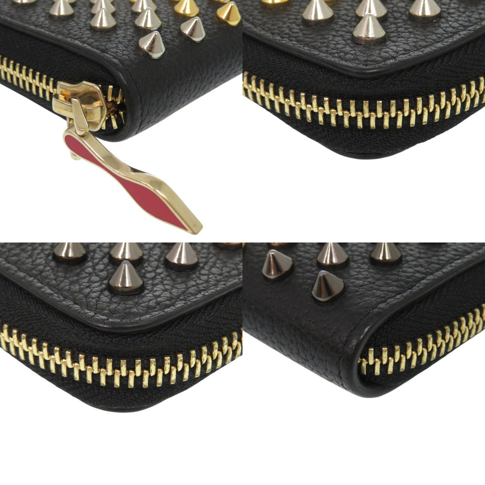 Christian Louboutin Coin Case Leather Black Studs Women