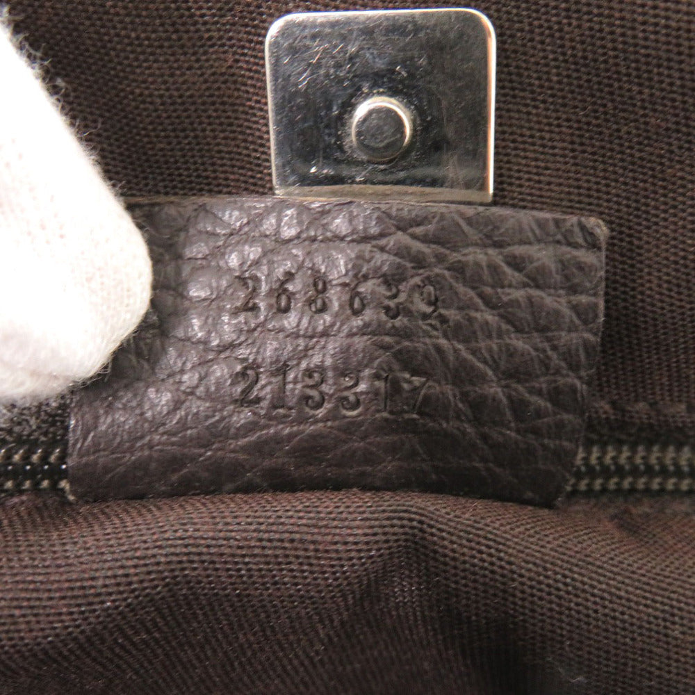 Gucci Tote Bag 268639 Nylon Brown Abbey Women