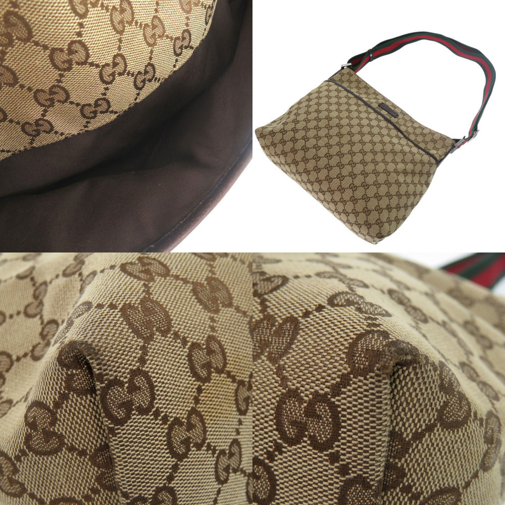 Gucci Shoulder Bag 189751 Gg Canvas Beige Shoulder Bag Sherry Line Women