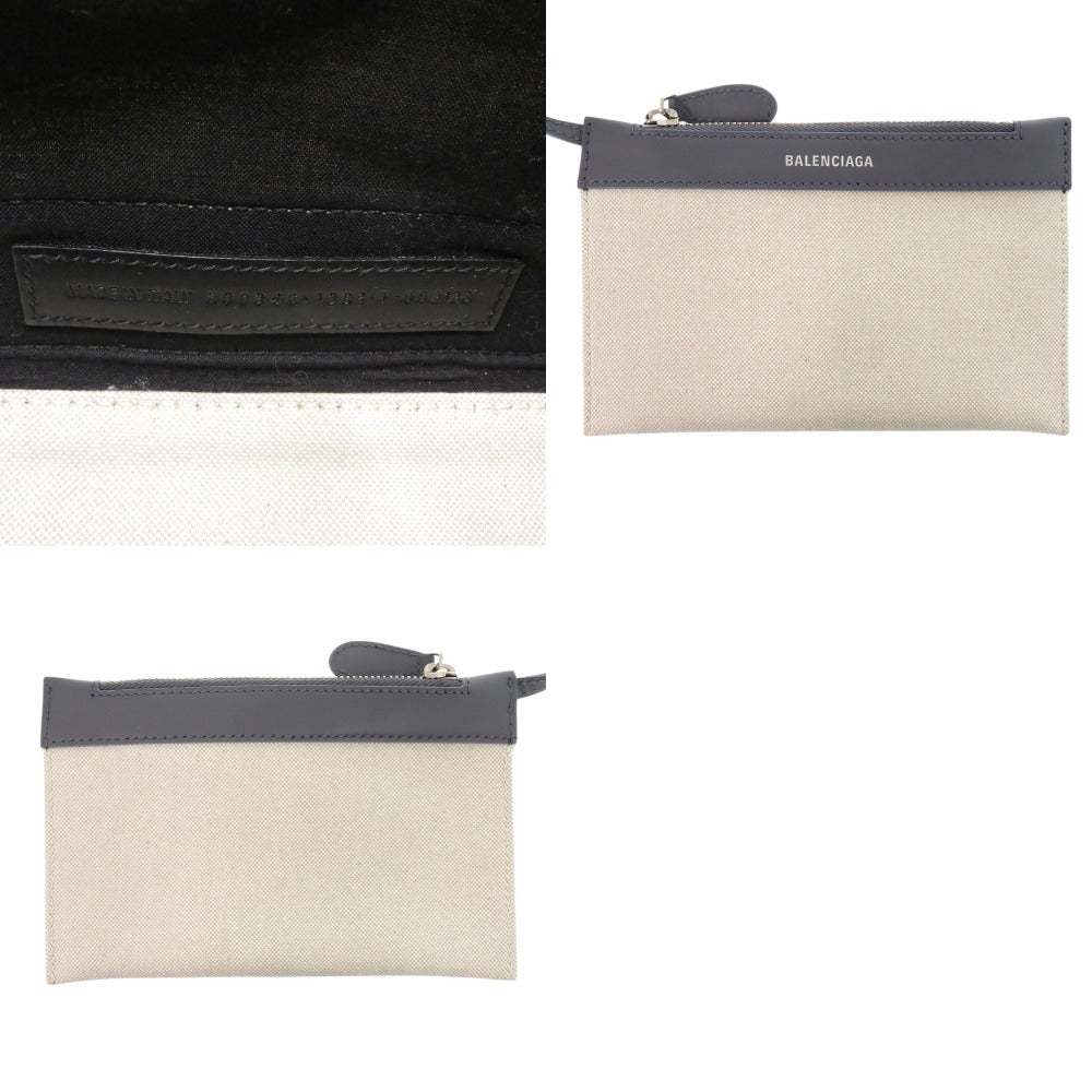 Balenciaga Handbag 390346 Canvas, Leather Gray Navy Cabas Xs Women