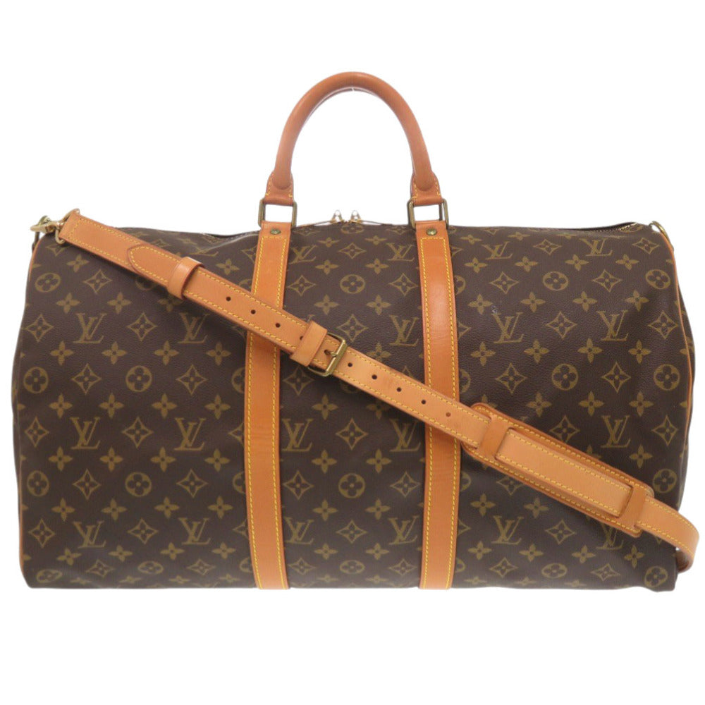 Louis Vuitton Boston Duffel Bag M41416 Monogram Canvas Brown Monogram Keepall Bandouliere50