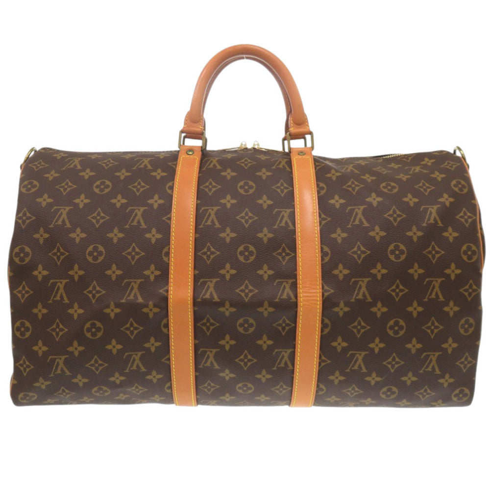 Louis Vuitton Boston Duffel Bag M41416 Monogram Canvas Brown Monogram Keepall Bandouliere50