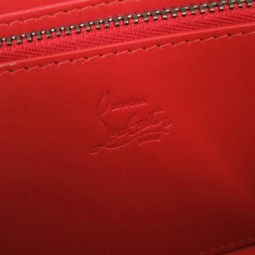 Christian Louboutin Long Wallet Purse 1165044 Leather Black Zip Around Panettone Women