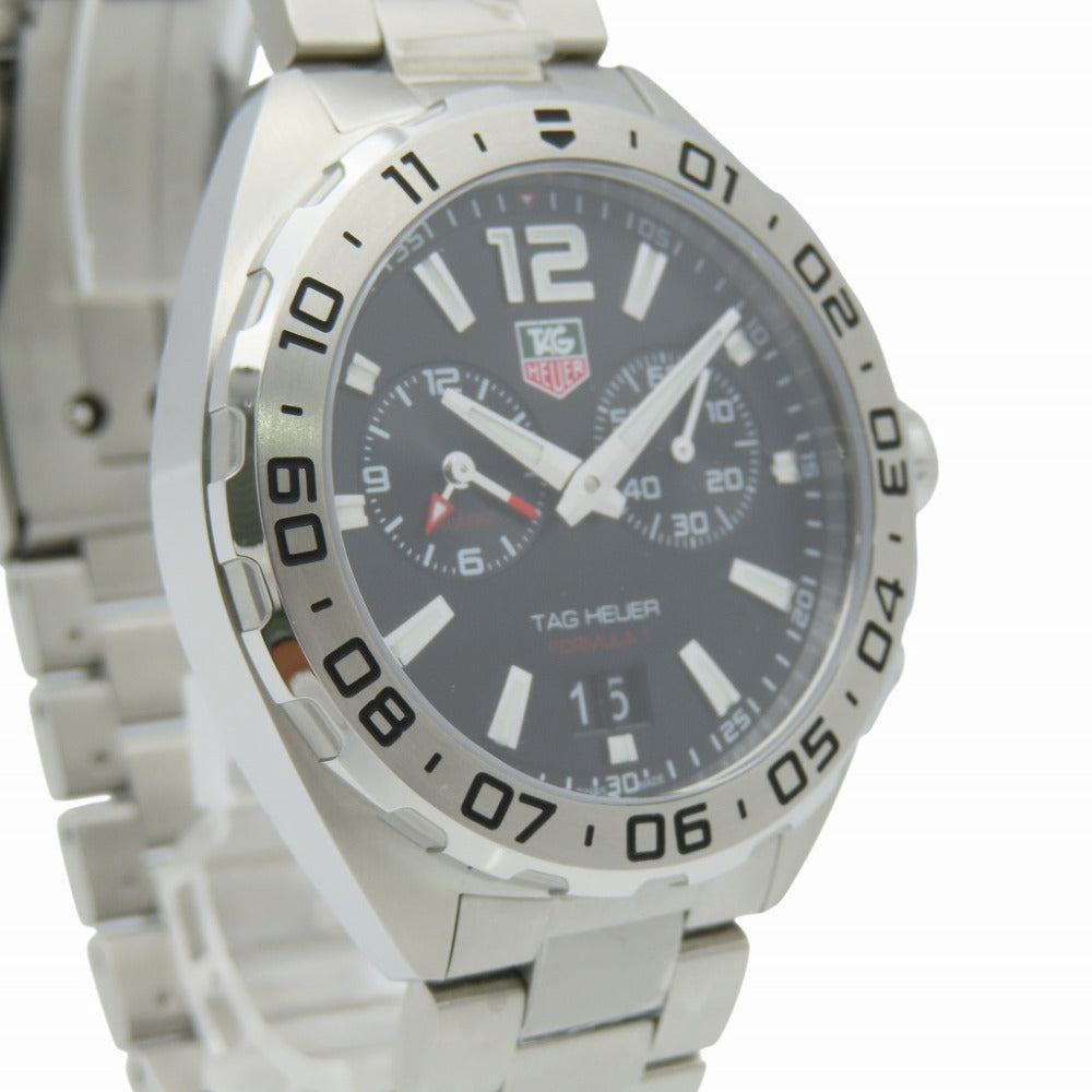 Tag Heuer Watches Quartz Waz111A Stainless Steel Black Formula 1 Alarm Black Dial