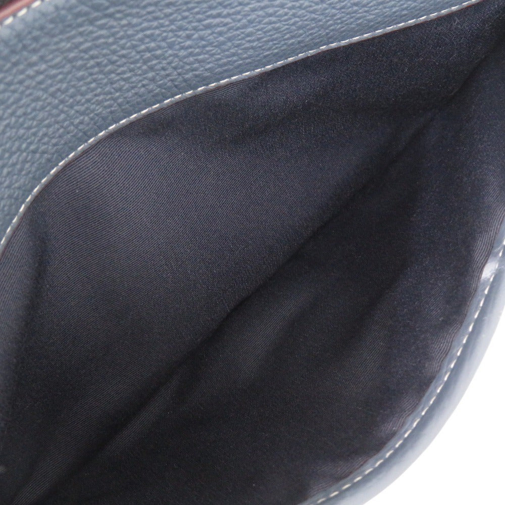 Coach Shoulder Bag Leather Navy X Peanuts Snoopy With Mini Pouch Women