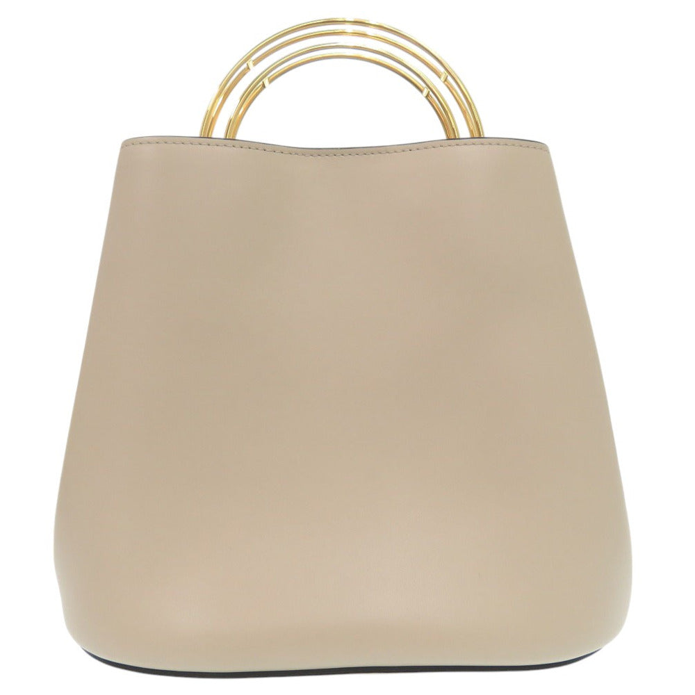 Marni Handbag Scmp001801 Leather Beige 2Way Shoulder Bag Panniers Women