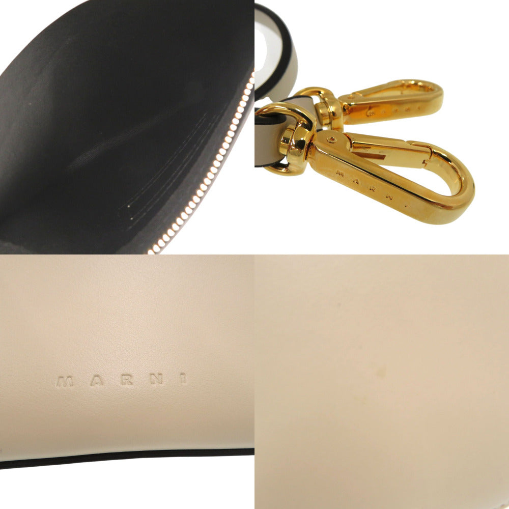 Marni Handbag Scmp001801 Leather Beige 2Way Shoulder Bag Panniers Women