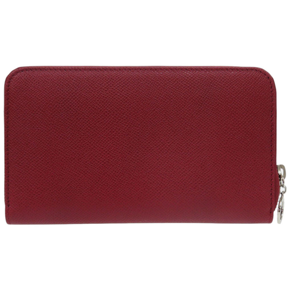 Bvlgari Long Wallet Purse 37340 Leather Red