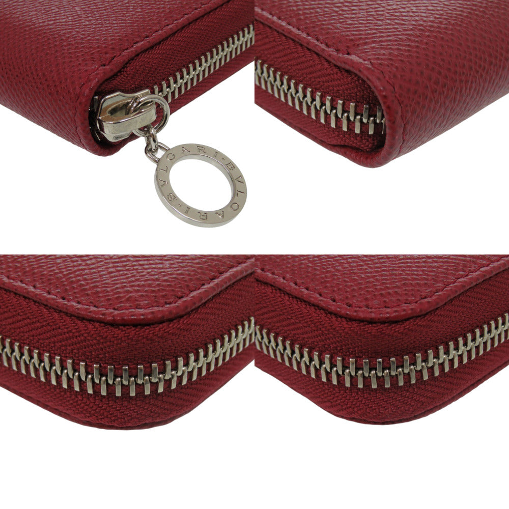 Bvlgari Long Wallet Purse 37340 Leather Red