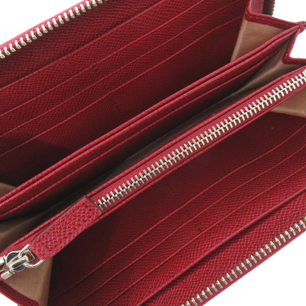 Bvlgari Long Wallet Purse 37340 Leather Red