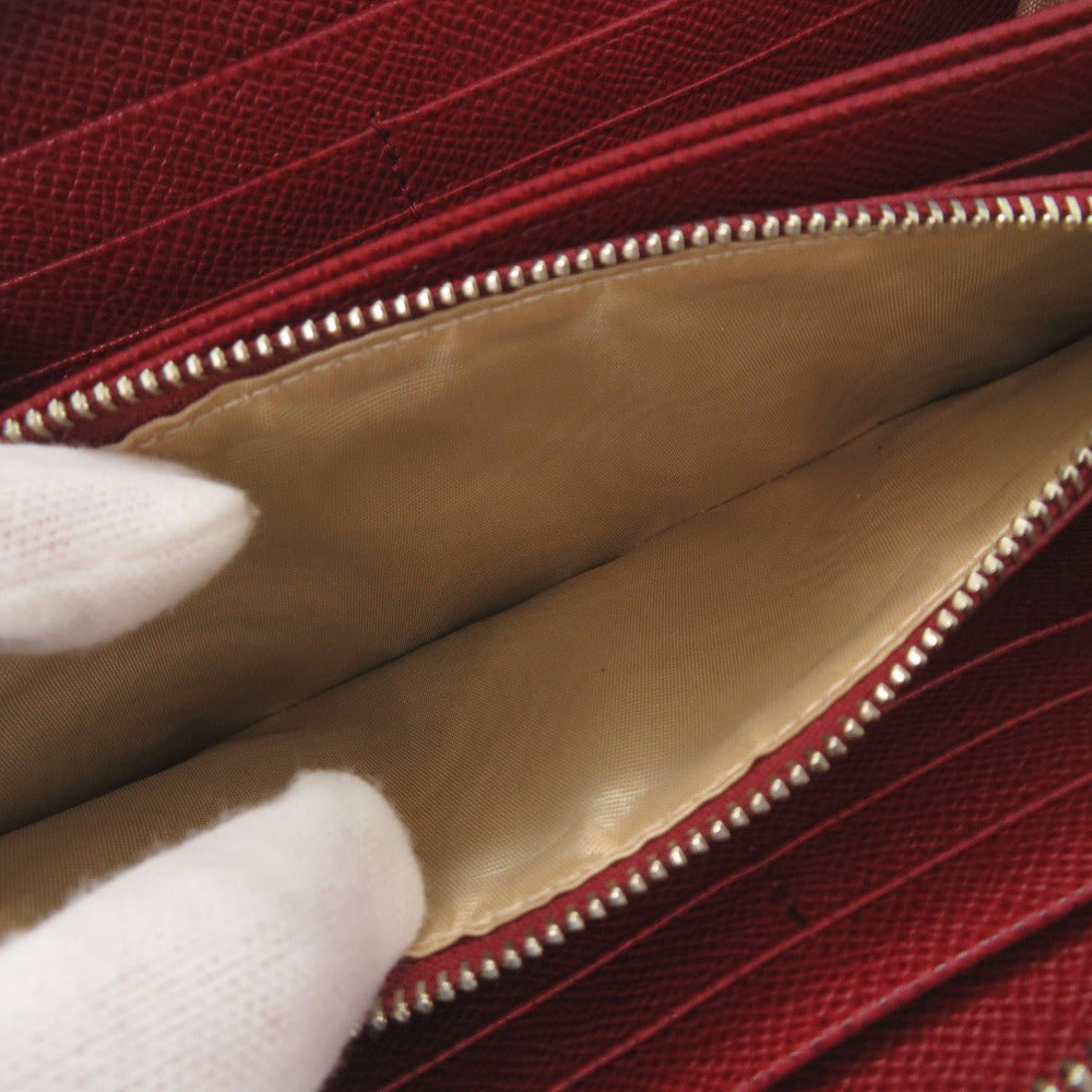 Bvlgari Long Wallet Purse 37340 Leather Red