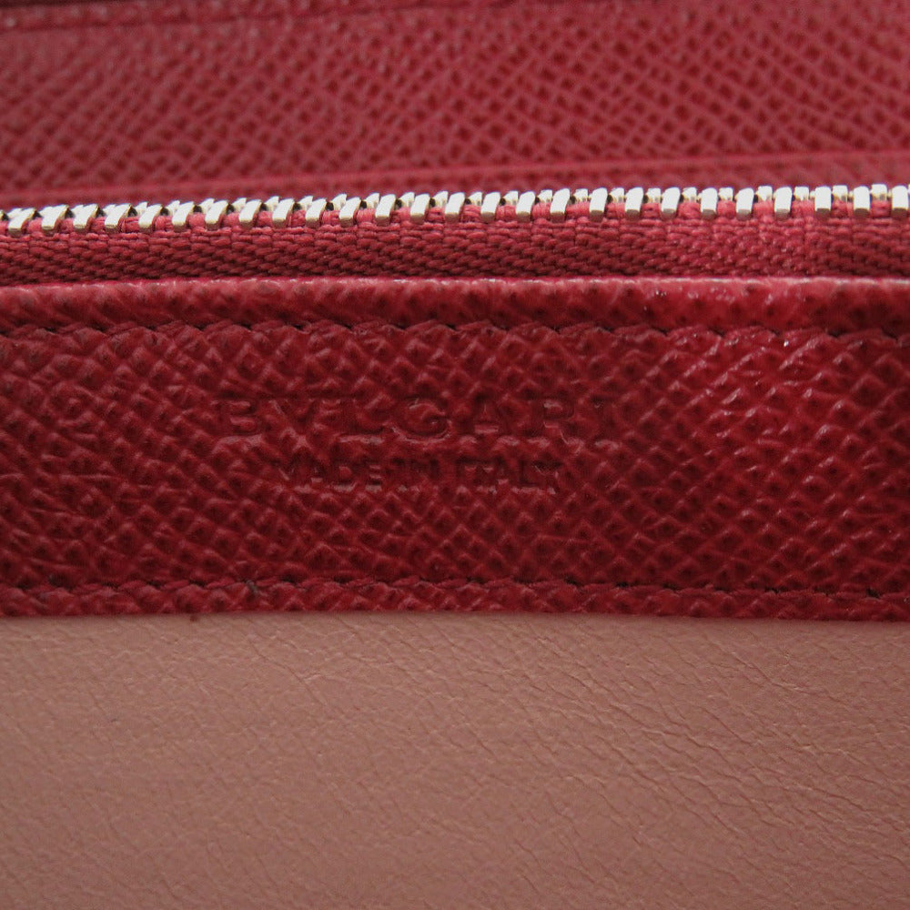 Bvlgari Long Wallet Purse 37340 Leather Red