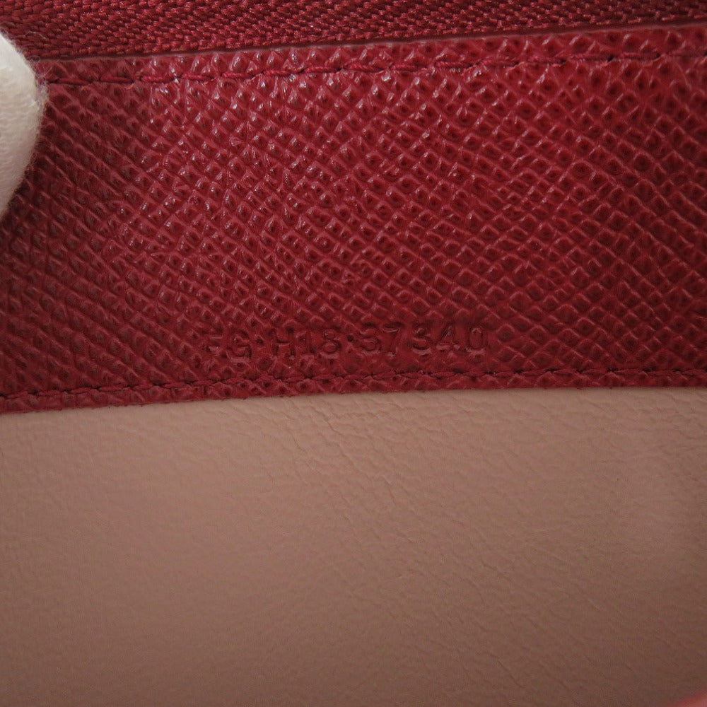 Bvlgari Long Wallet Purse 37340 Leather Red