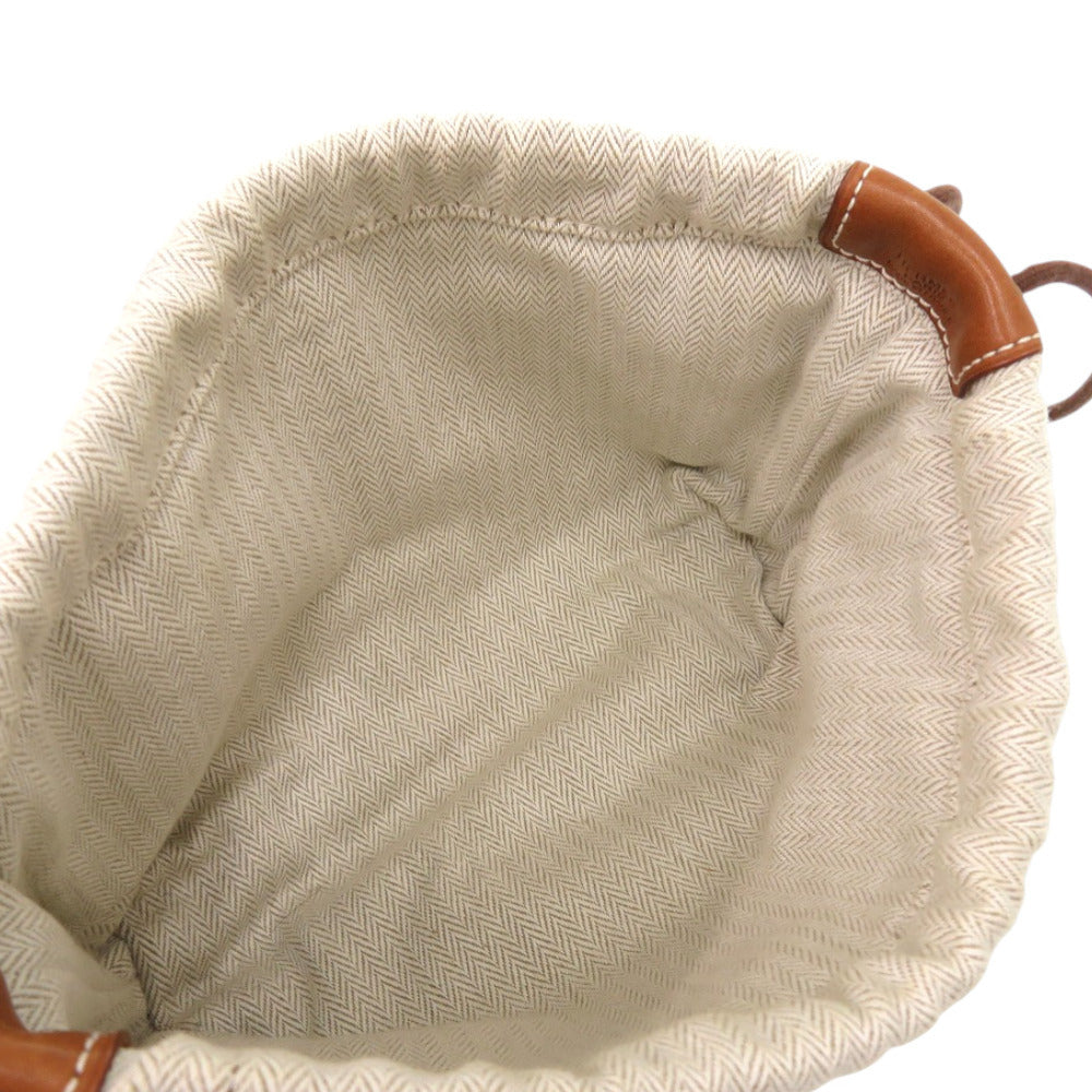 Hermes Pouch Toile Chevron, Barenia Natural Foolby 20