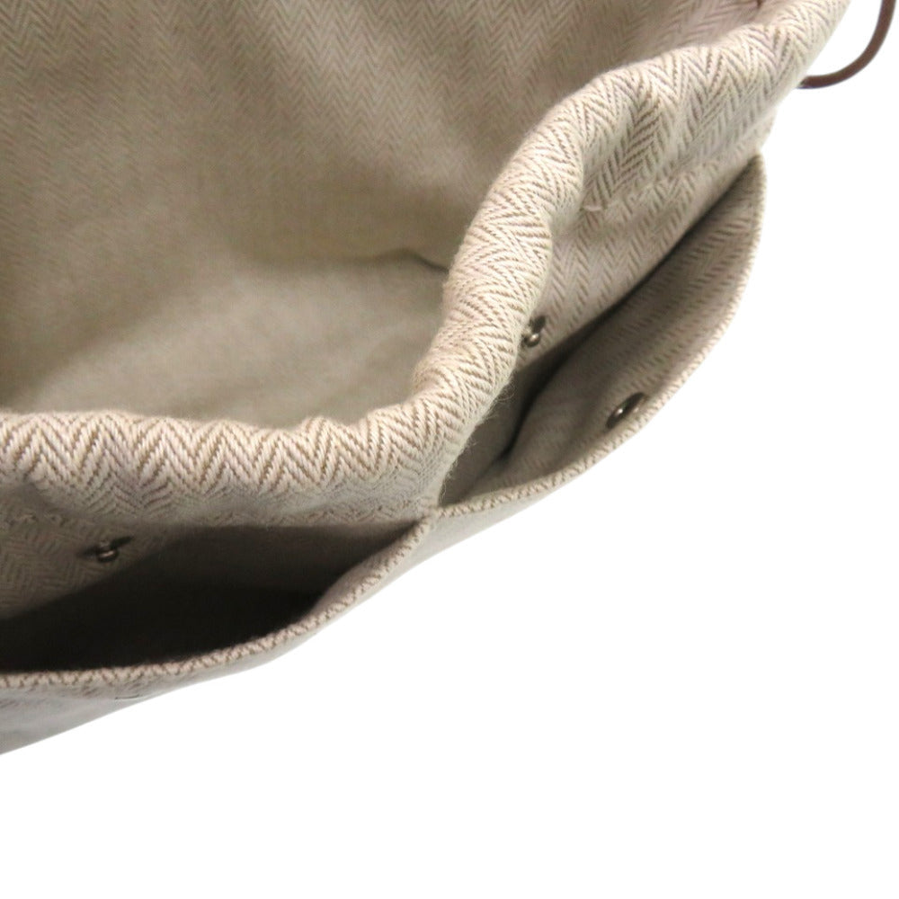Hermes Pouch Toile Chevron, Barenia Natural Foolby 20