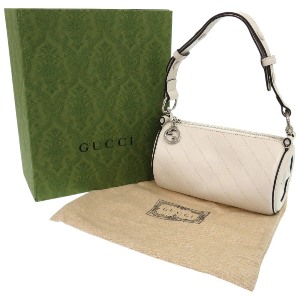 Gucci Shoulder Bag 760170 Leather White Blondy