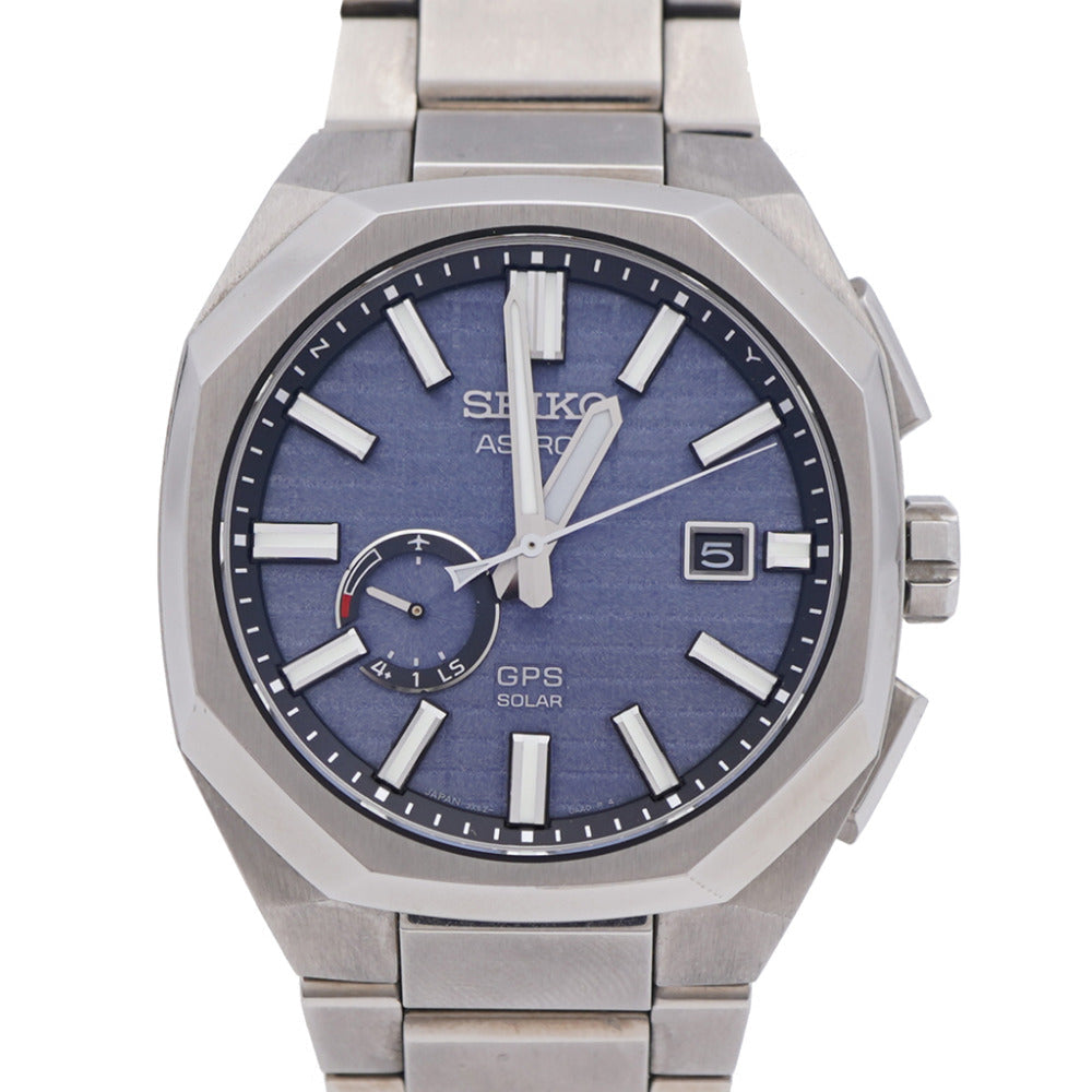 Seiko Watches Solar Powered Radio Watch Sbxd013 / 3X62-0Aa0 Titanium Navy Astron Nexter Navy Dial