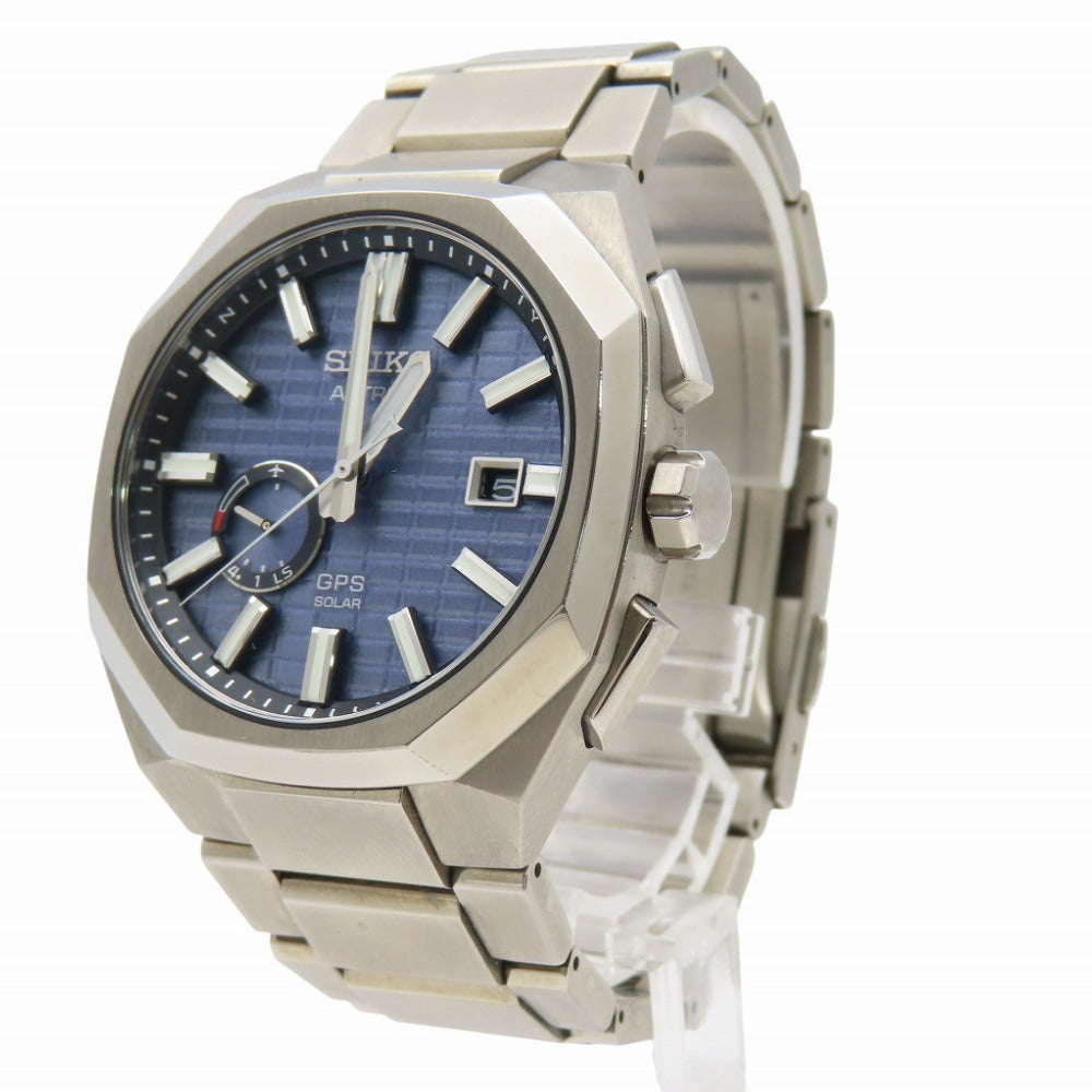 Seiko Watches Solar Powered Radio Watch Sbxd013 / 3X62-0Aa0 Titanium Navy Astron Nexter Navy Dial