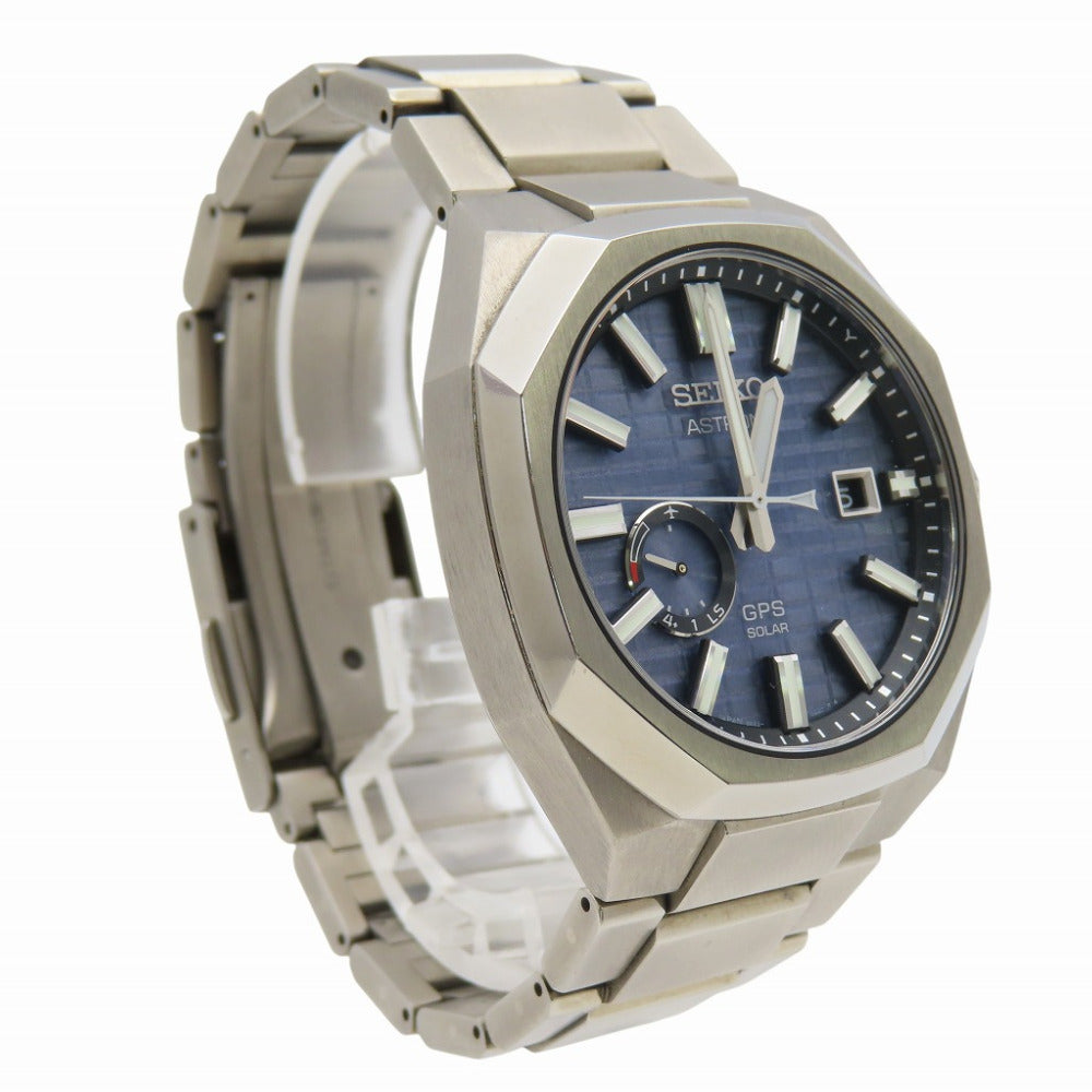 Seiko Watches Solar Powered Radio Watch Sbxd013 / 3X62-0Aa0 Titanium Navy Astron Nexter Navy Dial