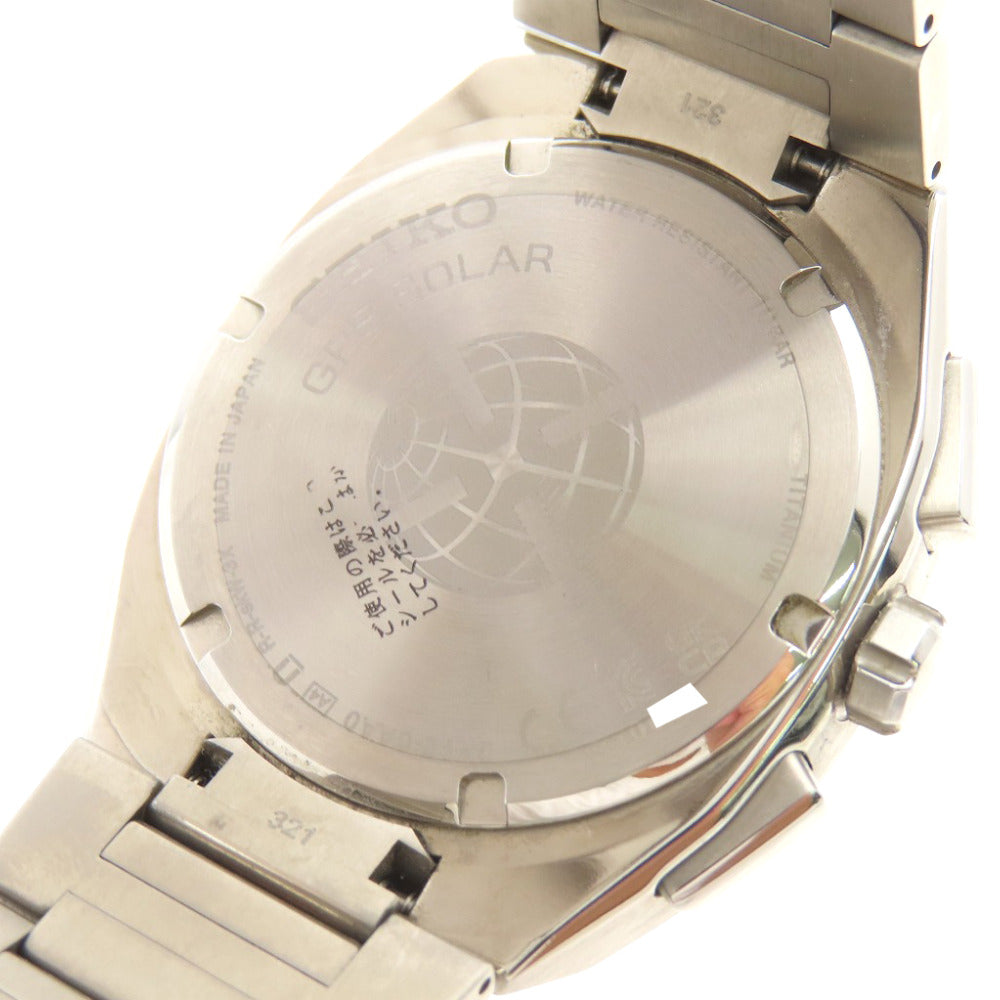 Seiko Watches Solar Powered Radio Watch Sbxd013 / 3X62-0Aa0 Titanium Navy Astron Nexter Navy Dial