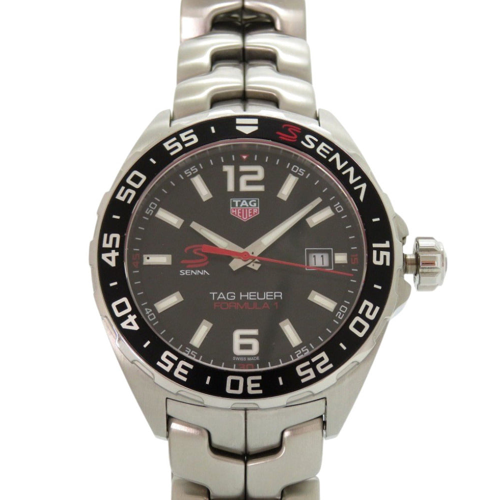 Tag Heuer Watches Quartz Waz1012 Stainless Steel Black Formula 1 Ayrton Senna Edition Black Dial
