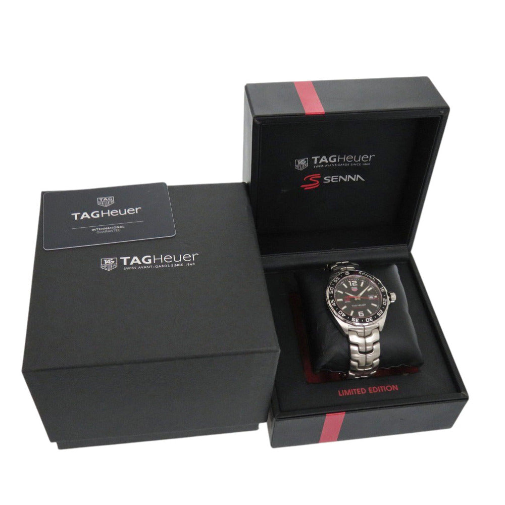 Tag Heuer Watches Quartz Waz1012 Stainless Steel Black Formula 1 Ayrton Senna Edition Black Dial