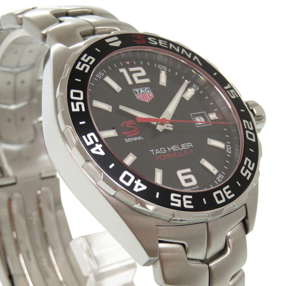Tag Heuer Watches Quartz Waz1012 Stainless Steel Black Formula 1 Ayrton Senna Edition Black Dial
