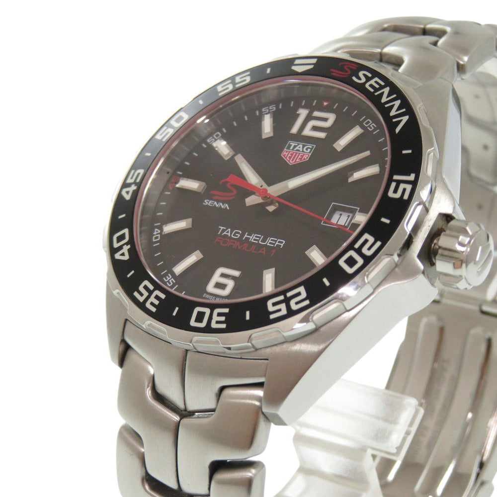 Tag Heuer Watches Quartz Waz1012 Stainless Steel Black Formula 1 Ayrton Senna Edition Black Dial