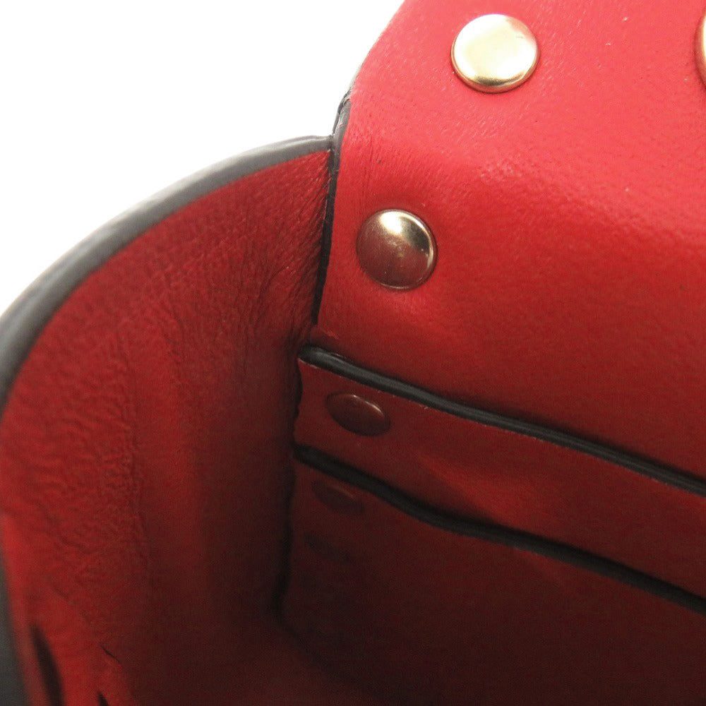 Valentino Garavani Shoulder Bag Leather Black Rock Studs