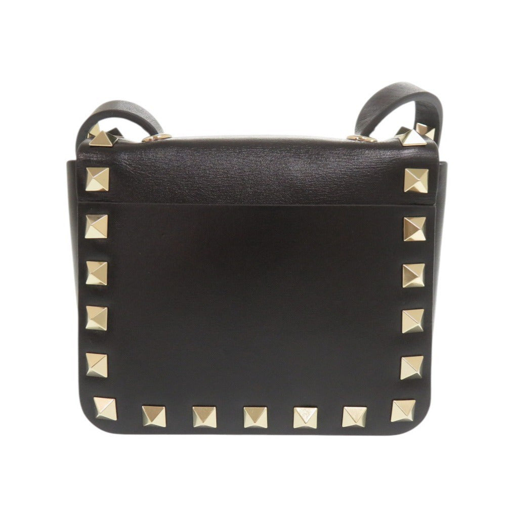 Valentino Garavani Shoulder Bag Leather Black Rock Studs