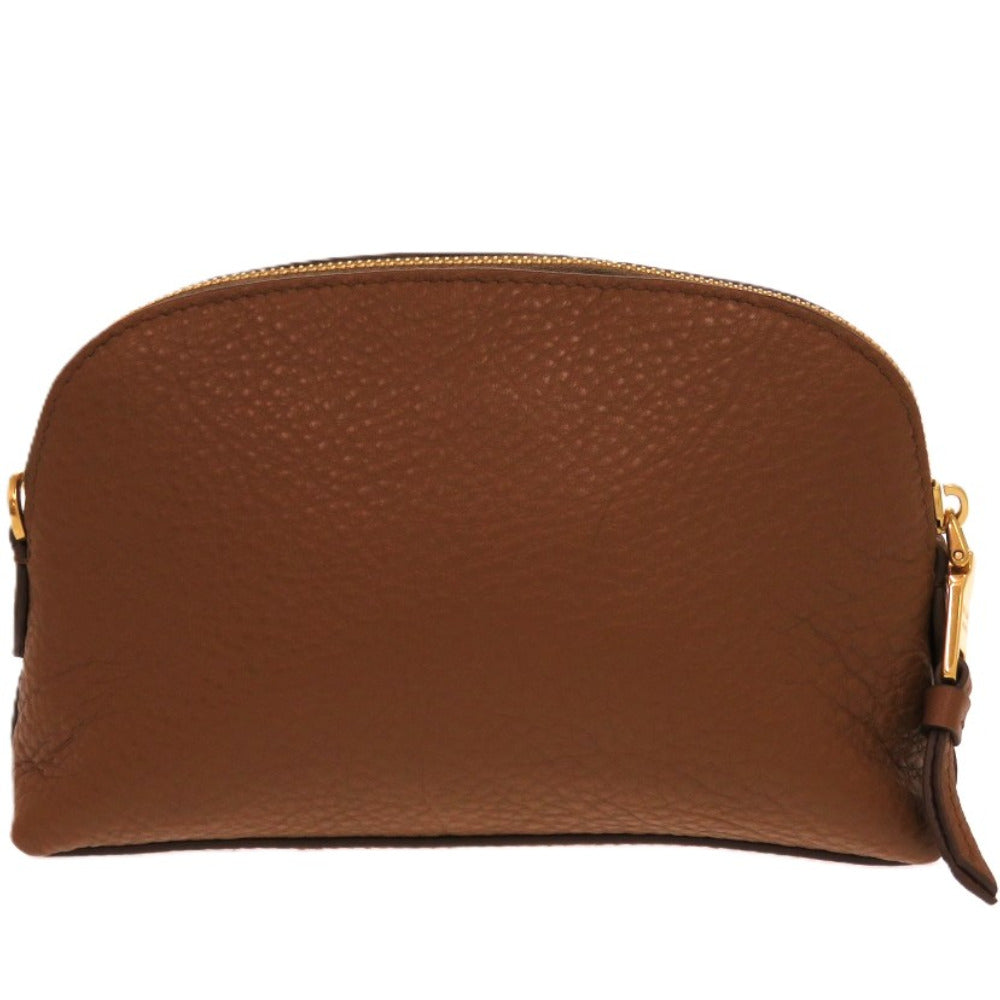 Prada Pouch Leather Brown