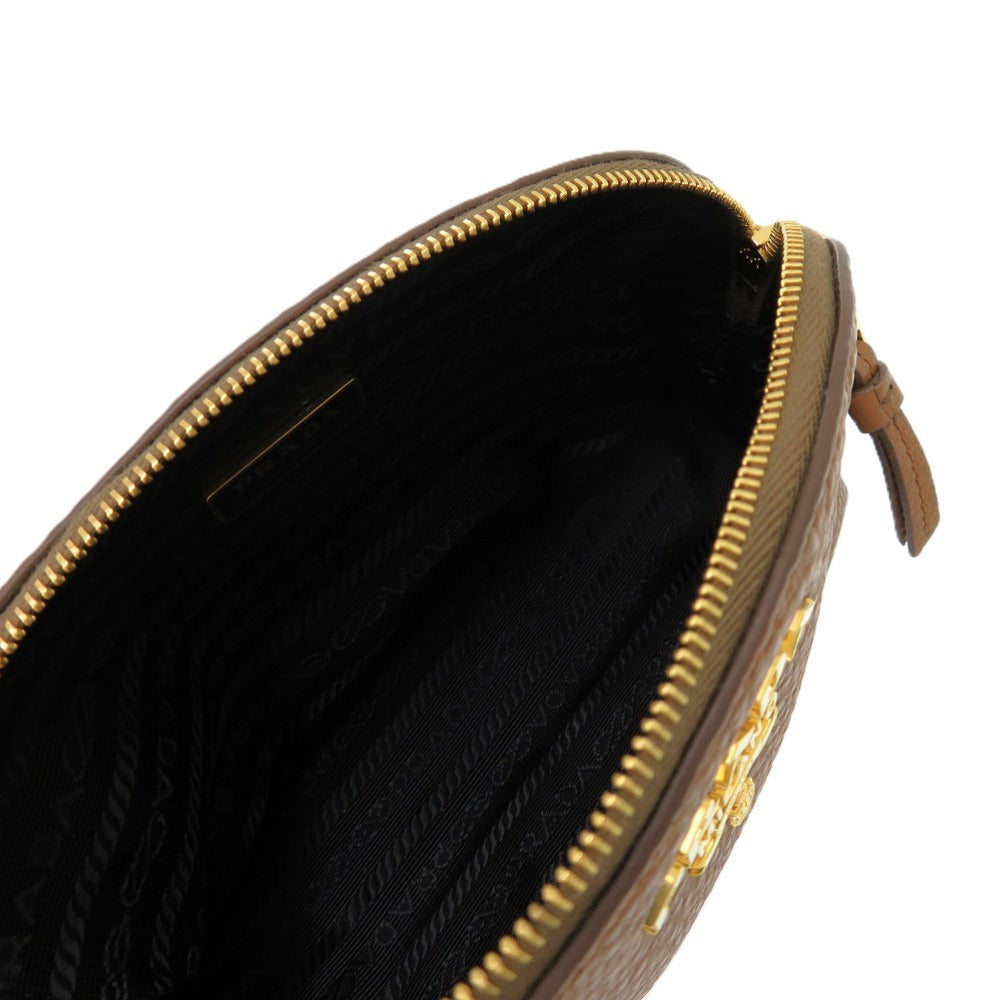 Prada Pouch Leather Brown