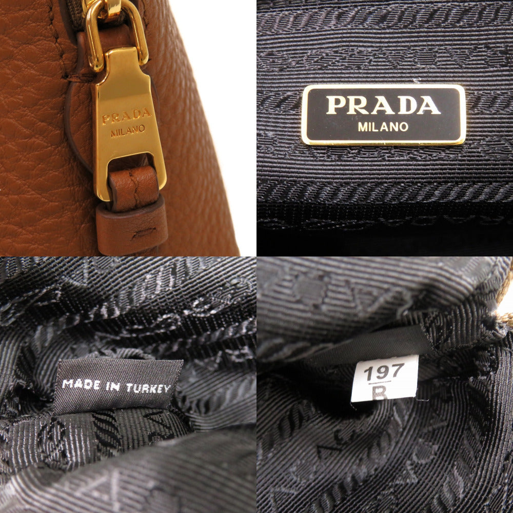 Prada Pouch Leather Brown